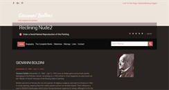 Desktop Screenshot of giovanniboldini.org